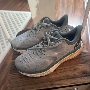 Hoka Light Gray Athletic Shoes